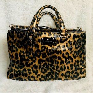 Kate Spade Brett Leopard Print Patent Leather Bag
